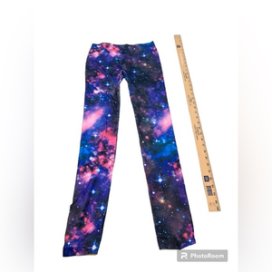 Women's NOBO Size M 7/9 Stretch Spandex LEGGINGS Purple Blue Pink Astrology NWOT
